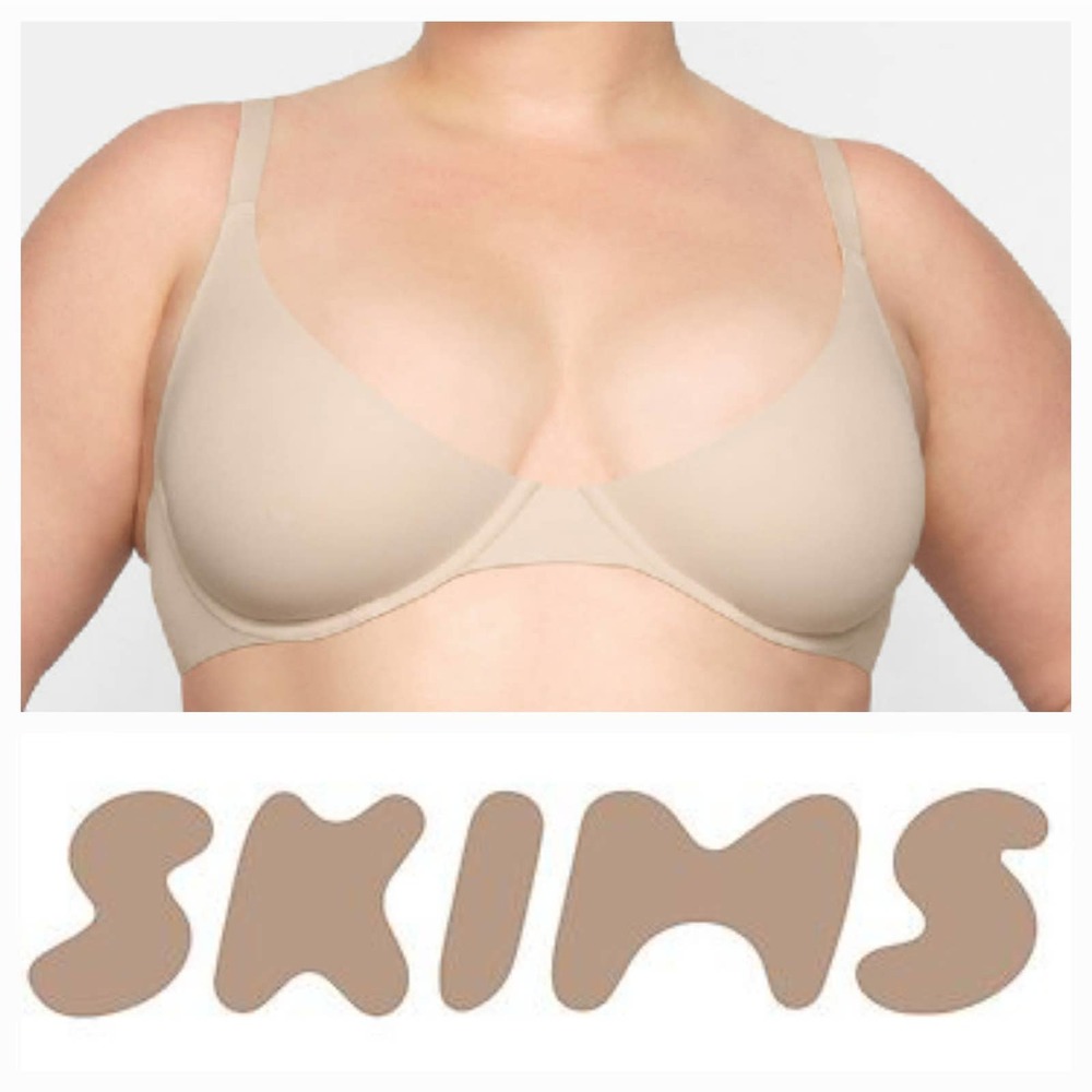 SKIMS Nude Underwire Plunge T-Shirt Bra